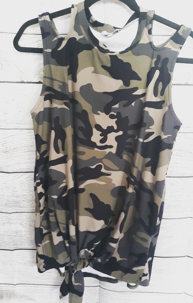 Camo Tie Bottom Tank